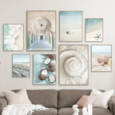 scenery, Summer, shells, Wall Art