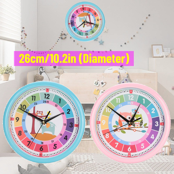 Colorful Kids Wall Clock Teaching Time Telling Silent Non Ticking Educational Learning Tool For Colorful Kids Wall Clock Teaching Time Telling Silent Non Ticking Educational Learning Tool For