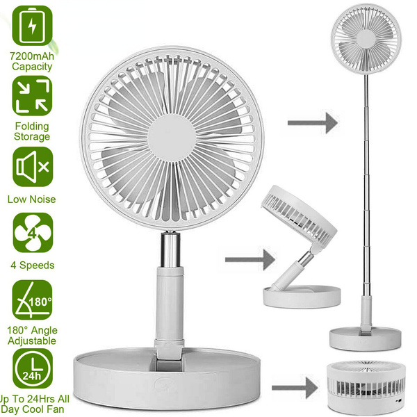 Telescopic Cooling Fan Folding Pedestal Stand Fan Portable - View #3