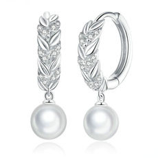 Sterling, Pearl Earrings, sterling silver, Elegant