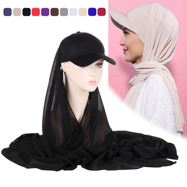 instant hijab with cap