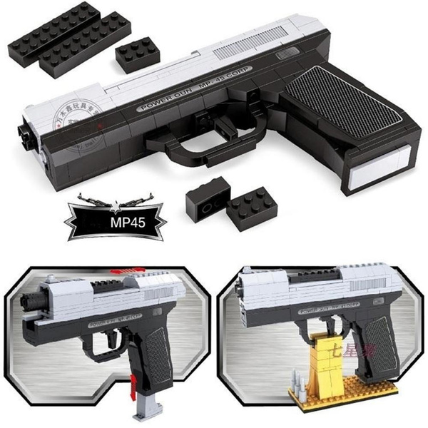 Safe puzzle army pistol guns enchantment building block group 3d