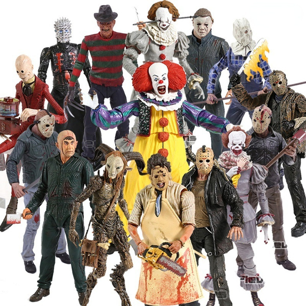 Anime Action Figures Friday The 13th Jason/ Michael Myers /Freddy Krueger  Pennywise Joker /Chucky/Hellraiser Ultimate Pinhead Toy