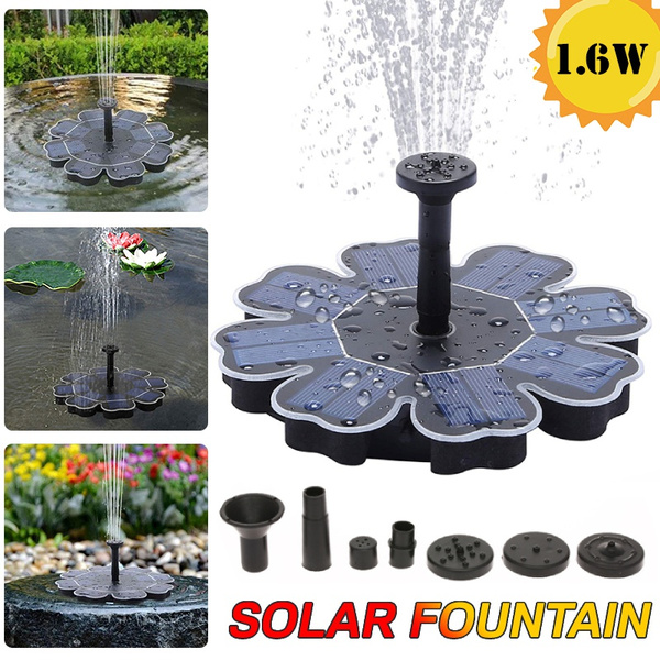 8V/1.6W Solar Powered Water Pump Bird Bath Fountain Floating Fountain