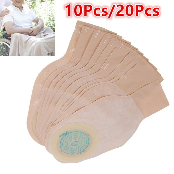 Ostomy Bag With Sealing Clip, One‑Piece Colostomy Bags, Disposable