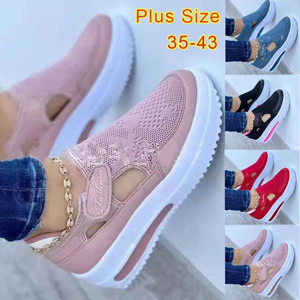 Women's Fashion Sports Shoes Breathable Lightweight Comy Platform