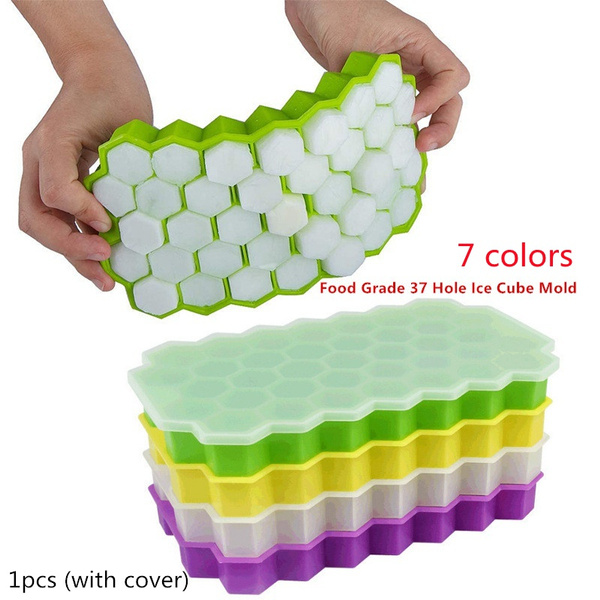 Colorful Silicone Ice Cube Tray, Food Grade Ice Mold
