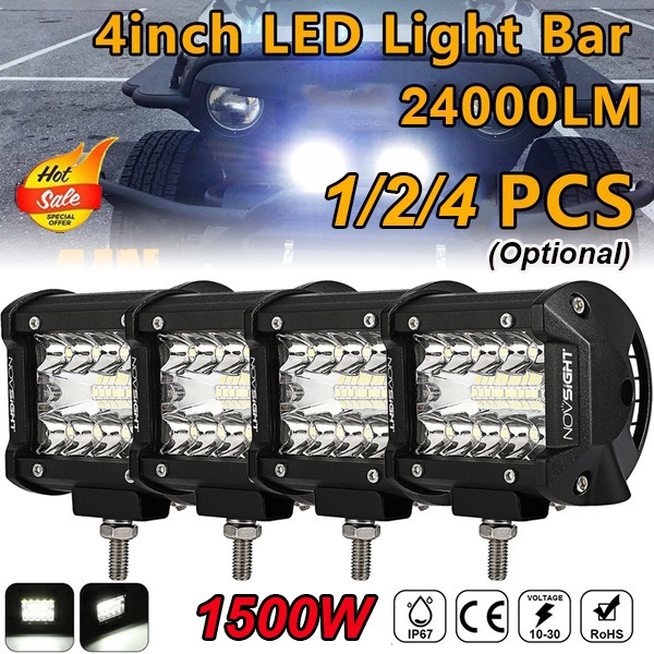 1/2/4 Pcs)New Upgrade 4 Inch 1500W Led Light Bar Offroad Led Work