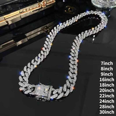 24kgold, cubanchainnecklace, Chain Necklace, DIAMOND