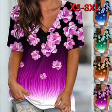 Summer, Plus size top, womens top, V-neck