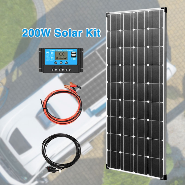 New Rechargeable 200W Solar Panel Kit Flexible Monocrystalline Solar