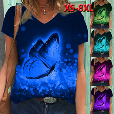 butterfly, Summer, Plus size top, tunic top