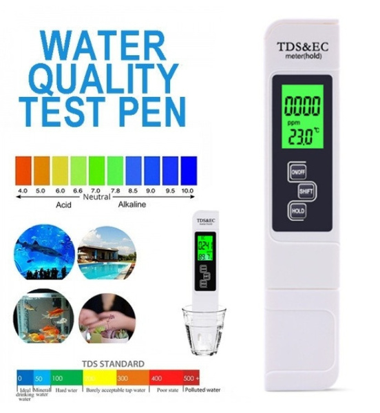 Professional 3 in 1 PH tester Water PH Meter TDS EC Temperature Meter