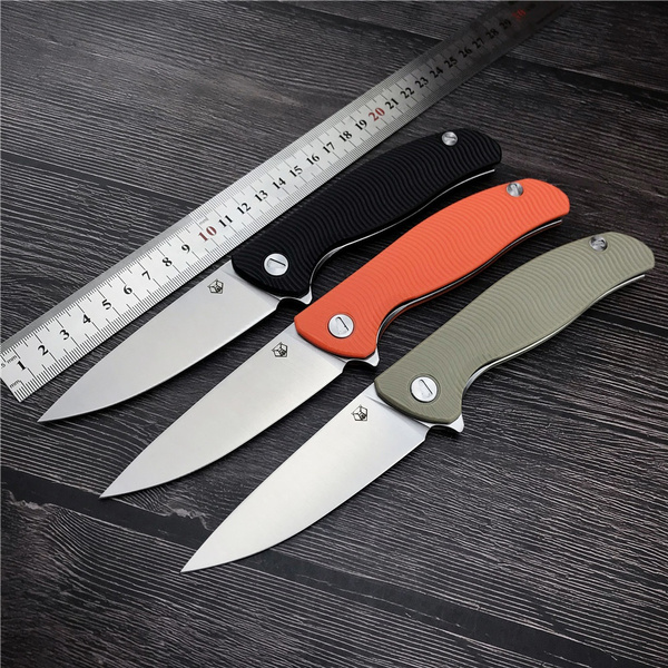 Shirogorov Ball Bearing Folding EDC Knife D2 Blade G10 Handle Tactical Defense Hunting Camping