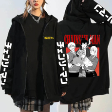 zippersweatshirt, zipperpullover, chainsawmanzipperpullover, anime hoodie