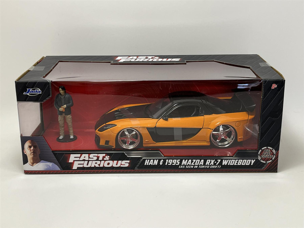 Fast And Furious Han Figure And 1995 Mazda Rx 7 Widebody 124 Jada 253205002 Wish 5136