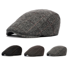 woolen, Newsboy Caps, plaid, winter cap