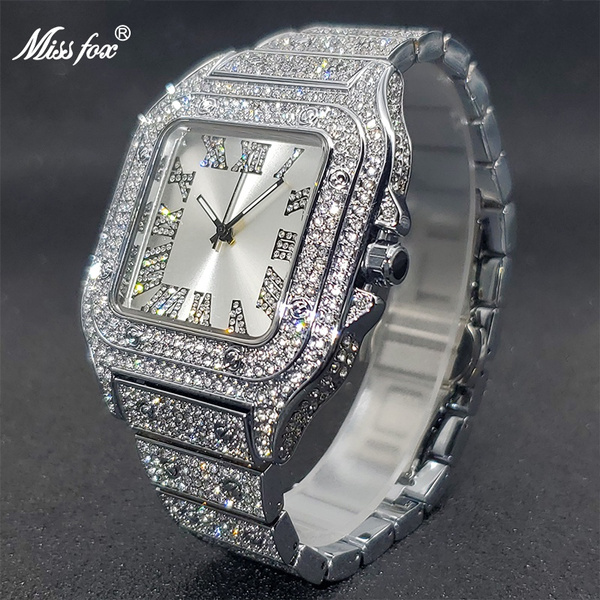 New Square Watches For Men Rolexes Luxury Designer Diamond Watch Iced