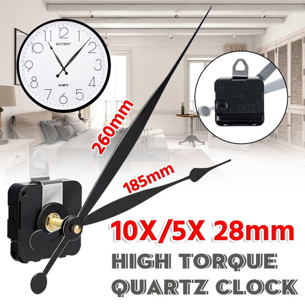 (10x/5x) 28mm Quartz High Torque Wall Clock Movement Kit Clock