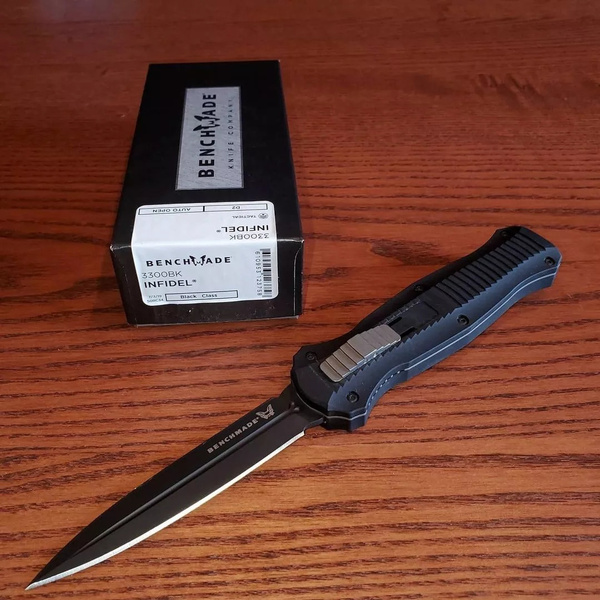 2022 BM 3300BK Infi/del OUT THE FRONT Switchblade Knife Double Edged