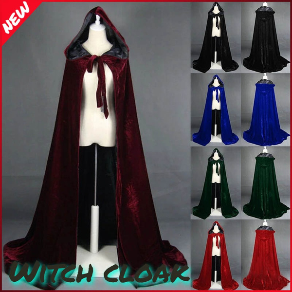 Long velvet cape with hot sale hood