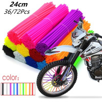 36pcs 17cm/24cm Wheel Spoke Cover Motorcycle Bike Color : Green-17 cm Universal Multicolor Plastic Protector Anti-dirt Decoration for Motocross Mountain Bike dirt Bikes 