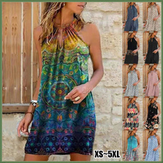 Summer, Plus Size, Dress, halterneck