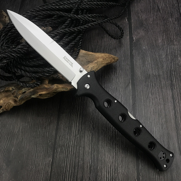 AUS10A Blade Cold Steel 10ACXC Folding Knife Camping Self Defense Tool ...