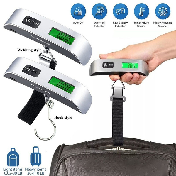 Portable LCD Digital Luggage Weight Scales Hanging Suitcase Baggage Travel  Scale