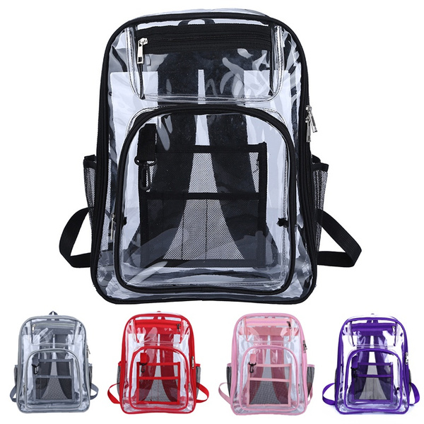 Pvc Clear Backpack For Boys Girls School Mesh Backpack Teen Student