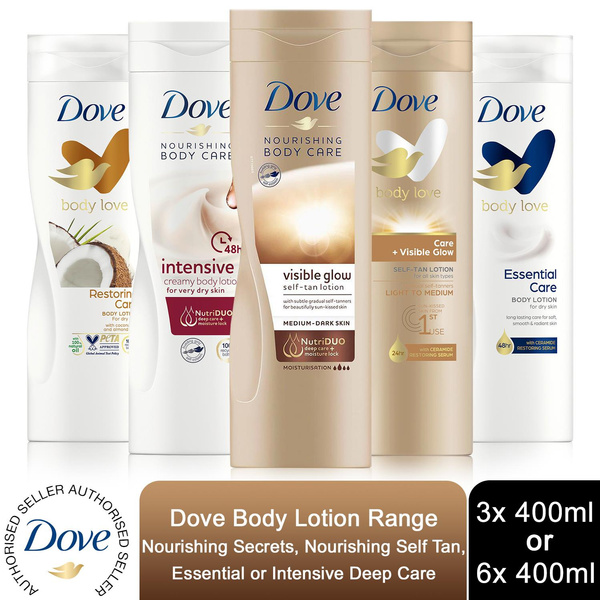 Dove Body Lotion Nourishing Secrets, Deep Care Complex or Self Tan