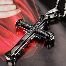 necklaces for men, christmasnecklace, Stainless Steel, Cross