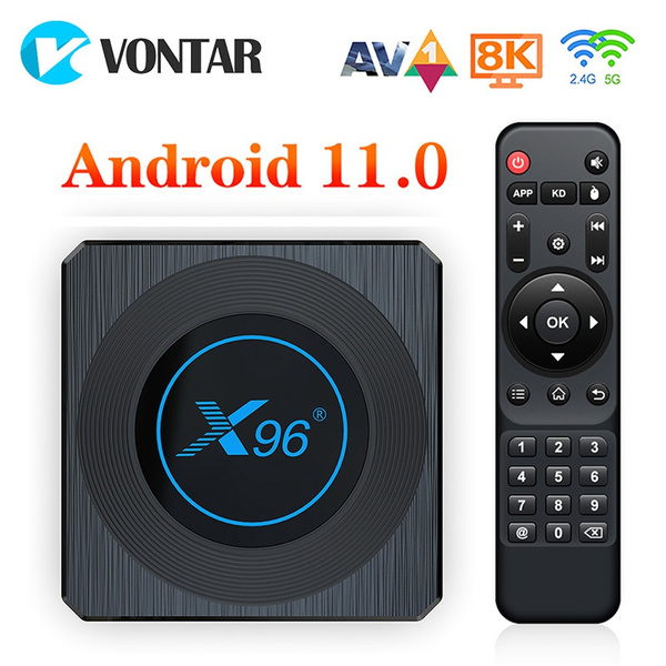 X96 X4 8K Smart TV Box 4+64GB Android 11 2.4G WiFi Remote Control Media