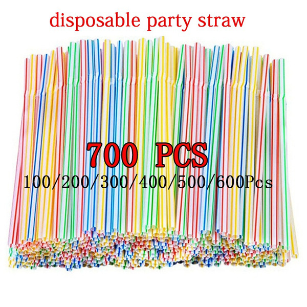 100/200/300/400/500PCS Flexible Plastic Solid White Party Tea Coffee ...
