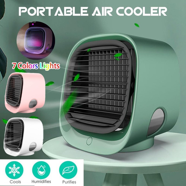 Portable Mini Air Conditioner Desktop Air Cooler Humidifier USB Mini ...