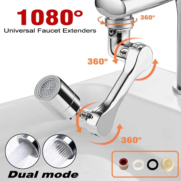 Universal 1080° Rotatable Faucet Aerator Extender Plastic Splash Filter