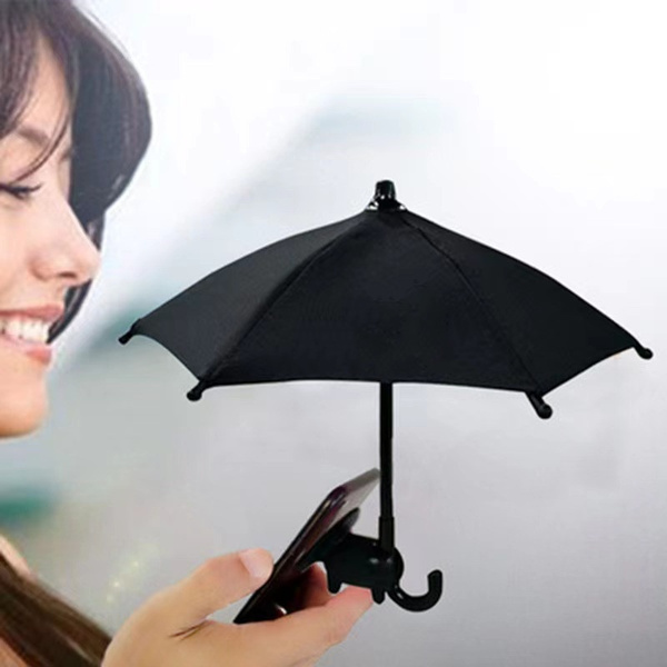Phone Umbrella Suction Rainproof sunshade Mini umbrella mobile phone