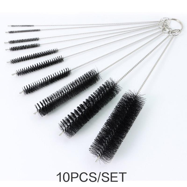 10PCS/SET Long Straw Cleaning Brush Nylon Cleaning Bottle Brush