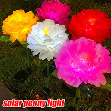 solarflowerlight, Outdoor, led, solarpeonyflowerlamp