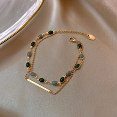 Charm Bracelet, Crystal Bracelet, Turquoise, Jewelry