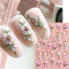 Flowers, art, heartnailsticker, Beauty