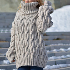 knitted, Women Sweater, Winter, Gel
