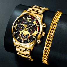 quartz, Casual Watches, business watch, gold