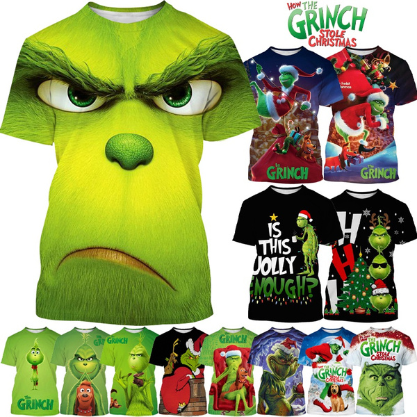 New Fashion Classic Movie How the Grinch Stole Christmas 3D T-shirt ...