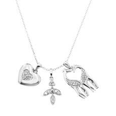Heart, fashion pendant, leaf, Pendant