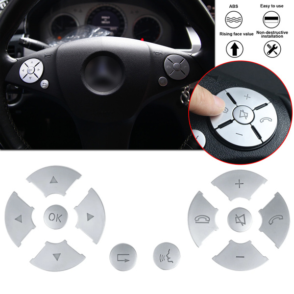 1 Pair Front Steering Wheel Switch Button For 08-15 Mercedes W204 W212