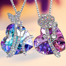 925 sterling silver necklace, butterfly, Moda, Love