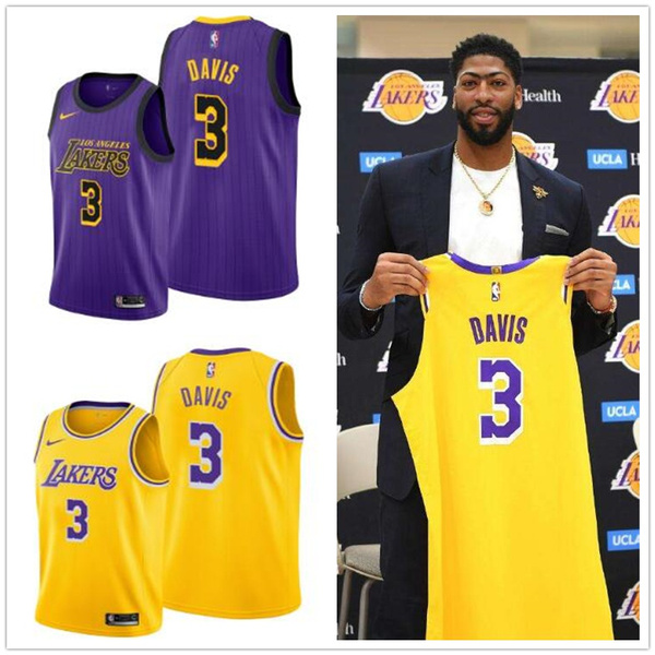 Men's TShirt Basketball Uniform NBA Los Angeles Lakers Anthony Davis