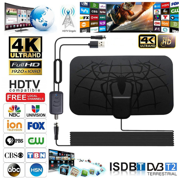 TV Antenna 4K HD Digital TV Antenna 25DB High Gain Indoor Antenna with ...