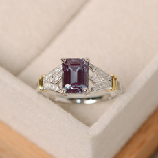 Sterling, Unique, DIAMOND, wedding ring